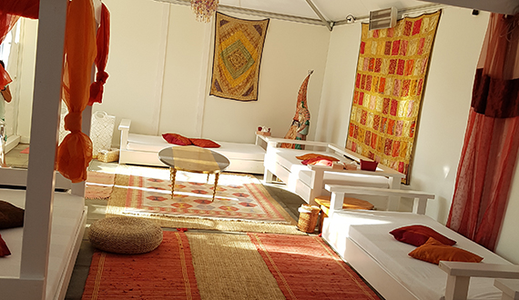 Beheizter Indoor-Beach